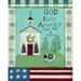 The Holiday Aisle® God Bless America by Bernadette Deming - Wrapped Canvas Print Canvas in White | 48 H x 36 W x 1.25 D in | Wayfair