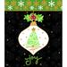 The Holiday Aisle® It's Christmas Joy Ornament by Annie LaPoint - Wrapped Canvas Print Canvas | 16 H x 12 W x 1.25 D in | Wayfair