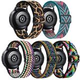 5 Pack 22mm Nylon Watch Bands for Samsung Galaxy Watch 3 45mm Band/Galaxy Watch 46mm/Gear S3 Frontier Stretchy Adjustable Elastic Nylon Woven Loop Wristband for Men Women