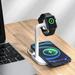 Ausyst Electronics Gift Wireless Charging Station 2 In 1 Charging Station For Multiple Devices 15W Wireless Charger Stand Compatible With IOS/Android Clearance