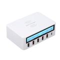 Tomshoo Smart Charging Station with 6 Ports LCD USB Charging Dock Wireless of Universal Compatibility Charging Station for Family and Office Use