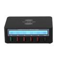 Tomshoo Smart Charging Station with 6 Ports LCD USB Charging Dock Wireless of Universal Compatibility Charging Station for Family and Office Use