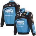 Men's JH Design Black Ross Chastain WWEX Twill Uniform Full-Snap Jacket