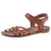 Riemchensandale MUSTANG SHOES, Damen, Gr. 40, braun (cognac), Lederimitat, unifarben, klassisch, Schuhe, Sommerschuh, Sandalette, Klettschuh, mit Klettverschluss-Riemchen