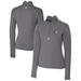 Women's Cutter & Buck Gray Cleveland Guardians DryTec Traverse Stretch Quarter-Zip Pullover Top