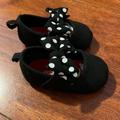 Disney Shoes | Disney Minnie Crib Shoes Size 0-6 Months Baby | Color: Black | Size: 0-6 Months