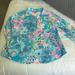 Lilly Pulitzer Tops | Lilly Pulitzer Blue Multicolored Pop Over Top | Color: Blue | Size: M