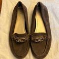 Coach Shoes | Brown Suede Coach Loafers | Color: Brown/Gold | Size: 6.5
