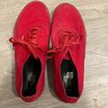 Vans Shoes | Men's Vans Low Top Red Shoes, Size 12 | Color: Red | Size: 12