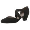 Spangenpumps ARA "TOULOUSE", Damen, Gr. 4 (37), schwarz, Textil, unifarben, elegant, Schuhe, Abendschuh, Festtagsschuh, Trichterabsatzmit elastischen Riemchen, Topseller