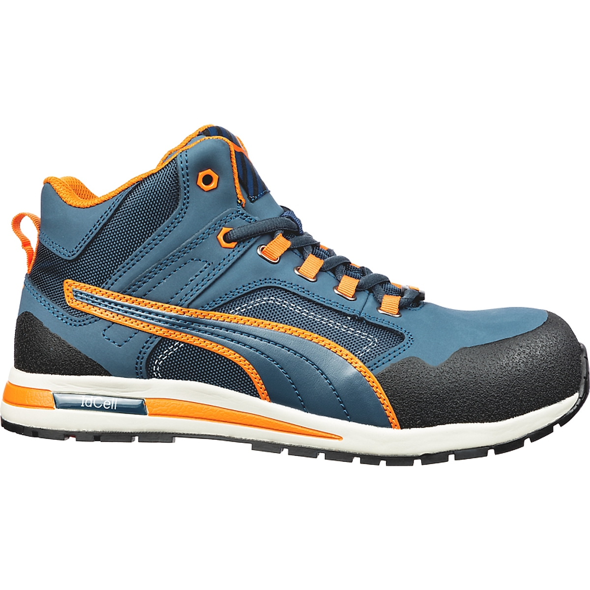 PUMA Safety Crosstwist Mid 633140-40 Sicherheitsstiefel S3 Schuhgröße (EU): 40 Blau, Orange 1 St. Image
