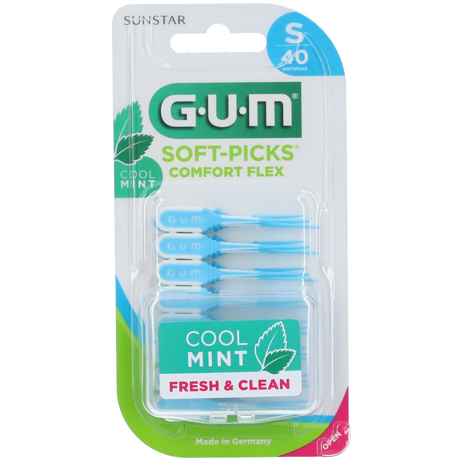 GUM® Soft Pick Comfort Flex Cool Mint Small Scovolini 40 pz Spazzolino