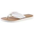 Zehentrenner TOMMY HILFIGER "TH ELEVATED BEACH SANDAL" Gr. 37, beige (ecru) Damen Schuhe Zehentrenner