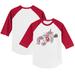 Toddler Tiny Turnip White/Red Philadelphia Phillies Unicorn 3/4-Sleeve Raglan T-Shirt