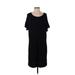 Wilfred Casual Dress - DropWaist Scoop Neck Short sleeves: Black Print Dresses - Women's Size Small