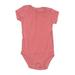 Carter's Short Sleeve Onesie: Pink Solid Bottoms - Size 9 Month