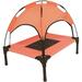 Midlee Salmon Dog Cot w/ Canopy Polyester in Orange | 24 H x 18 W x 23.75 D in | Wayfair COM-ML-1906