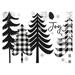 The Holiday Aisle® Woodland Christmas VII Black Plaid by Pela Studio - Wrapped Canvas Print Metal | 30 H x 40 W x 1.25 D in | Wayfair