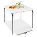 Arlmont & Co. Mykalah Folding Camping Outdoor Table Plastic/Metal in White | 29 H x 34 W x 34 D in | Wayfair 29082011D8A7407C81A02249906A9F28