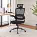 Inbox Zero Islean Mesh Office Chair High Back Home Office Desk Chair w/ Flip-Up Armrest Upholstered/Mesh in Black | Wayfair