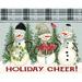 The Holiday Aisle® Holiday Cheer Snowmen - Wrapped Canvas Print Canvas in White | 36 H x 48 W x 1.25 D in | Wayfair