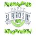 The Holiday Aisle® Happy St. Patrick's Day - Wrapped Canvas Print Canvas | 24 H x 18 W x 1.25 D in | Wayfair D72B1F3388A2495CBEDD864B61A5581B
