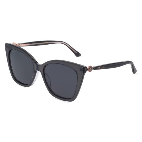 Jimmy Choo RUA/G/S Damen-Sonnenbrille Vollrand Butterfly Acetat-Gestell, grau