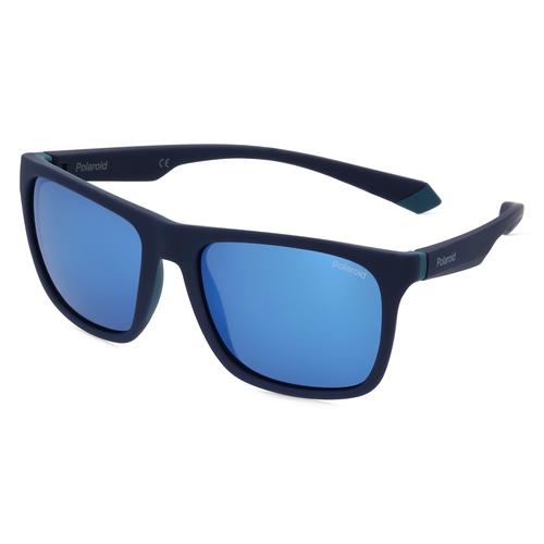 Polaroid PLD 2141/S Herren-Sonnenbrille Vollrand Eckig Acetat-Gestell, blau