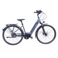 HAWK Bikes E-Bike Damen »eCity Wave Integrated Lady STEPS«, grau, 28 Zoll, 44-cm-Rahmen