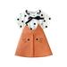 ZMHEGW Toddler Outfits For Girl Small And Medium Children Summer Small And Medium Loose Tie Polka Dot Cat Skirt Suit Summer Flying Sleeve Tops