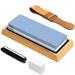 FEIYAR HOME Premium Whetstone Knife Sharpening Stone 2 Side Grit 1000/6000 Waterstone- Whetstone Knife Sharpener- NonSlip Bamboo Base & Angle Guide & Swinging Knife Cloth (ST-02)