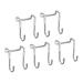 Uxcell Over Cabinet Drawer Hooks Extended Double Hanging Hooks Silver Tone 5 Pack