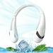 Foldable Coolign Neck Fan USB Rechargeable Hands Free Bladeless Neck Fans for Indoor Outdoor Travel Sport White