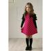 Dresses for Girls Short Sleeve Mini Dress Casual Print Hot Pink 90