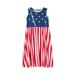 Bmnmsl Mommy and Me Matching Dresses Sleeveless Stars and Stripes Print Tank Dresses for Women Girls