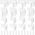 About 240Pcs Stainless Steel Earring Hooks 4 Sizes French Ear Wire French Earring Hooks Accessories with 260Pcs Plastic Ear Nuts for Jewelry Making Supplies and DIY Earring Making