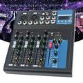 USB 4 Channel Mini Audio Mixer Bluetooth Sound Mixing Console Amplifier Studio