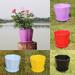 Naierhg Flower Pot Pumpkin Shape Imitation Porcelain Plastic Flower Pot for Home Yellow