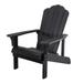 Outdoor Sunbathing Chair Plastic Bistro Chair with 5-Slat Back and Inclined Seat Modern Patio Chair Durable Single Chair with Armrest for Pool Side Balcony Garden Black