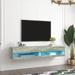 Wall Mounted Floating TV Stand with LED Lights - Up to 80" TV