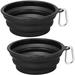 Large Collapsible Dog Bowls 2 Pack 34oz Foldable Dog Travel Bowl Portable Dog Water Food Bowl with Carabiner Pet Feeding Cup Dish for Traveling Walking Parking