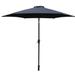 91 Inch Dale Metal Backyard Patio Umbrella, Polyester Canopy, Navy Blue