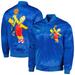 Men's Freeze Max Blue The Simpsons Basketball Satin Full-Snap Jacket