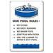 Poolmaster Above Ground Pool Regulations Sign for Residential or Commercial Swimming Pools