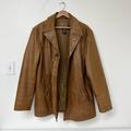 J. Crew Jackets & Coats | 90s Mens J. Crew Top Grain Thinsulate Lined Button Front Leather Jacket L Brown | Color: Brown | Size: L