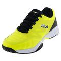 Fila Junior`s Axilus Tennis Shoes Soft Yellow and Black ( 4 )