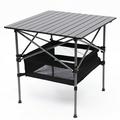 Outdoor Folding Portable Picnic Camping Table Aluminum Roll-up Table with Easy Carrying Bag for Indoor Outdoor Camping Beach Backyard BBQ Party Patio Picnic