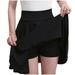 Tennis Skirt with Shorts for Women Teen Girls High Waist Flared A Line Skater Golf Mini Skirts Plus Size S-4XL