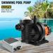 VEVOR Solar Swimming Pool Pump 48VDC Max. Head 62ft 500W 75GPM Solar Water Pump with MPPT Controller&9.8 ft Powder Cord for In Ground Swimming Pools Thermal Springs Irrigation Systems Fishponds