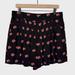 Anthropologie Shorts | Anthro Maeve Floral Pleated Shorts - Sz L | Color: Black/Red | Size: L
